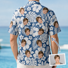 Men's Floral Frond Frenzy Custom Face Hawaiian Shirt - 8