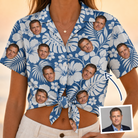 Women's Island Flora Frolic Custom Face Hawaiian Shirt