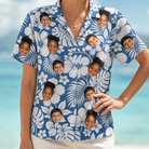 Women's Island Flora Frolic Custom Face Hawaiian Shirt - 3