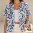 Women's Island Flora Frolic Custom Face Hawaiian Shirt - 6