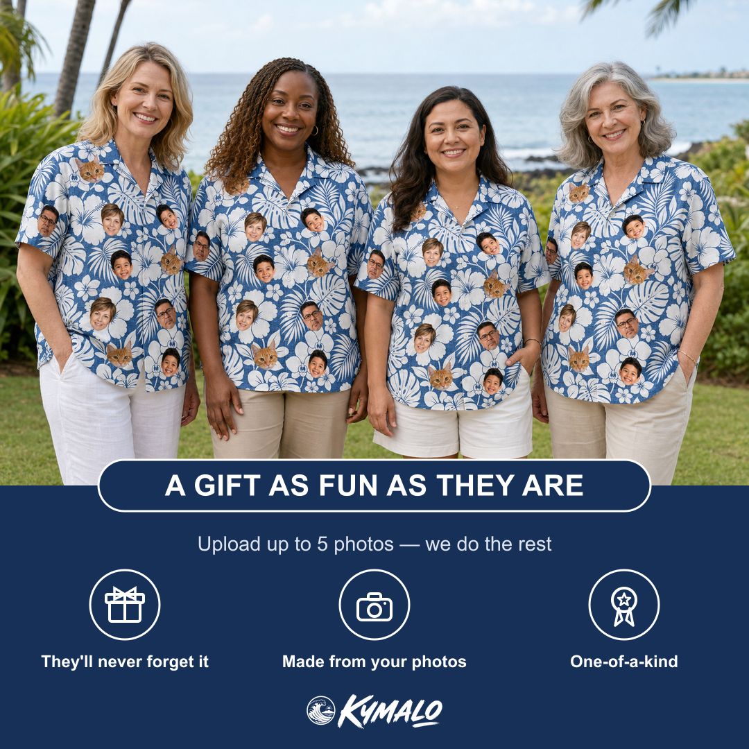 Women's Island Flora Frolic Custom Face Hawaiian Shirt - 2