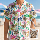 Men's Palm Print Paradise Custom Face Hawaiian Shirt - 7