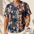Men's Frond Flower Fizz Custom Face Hawaiian Shirt - 5