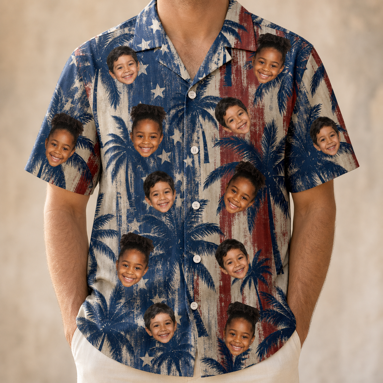 Men's Frond Flower Fizz Custom Face Hawaiian Shirt - 3
