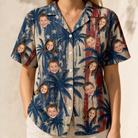 Women's Frond Flower Fizz Custom Face Hawaiian Shirt - 5
