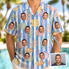 Man wearing Men's Reef Rascals Custom Face Hawaiian Shirt — custom faces printed all-over
