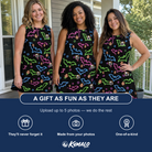 Friends in matching Women's Batty Night Custom Face Tank Dress — a group gift photo