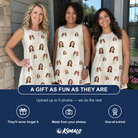 Friends in matching Women's Palm Pizzazz Custom Face Tank Dress — a group gift photo
