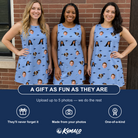 Friends in matching Women's Fin Flickers Custom Face Tank Dress — a group gift photo