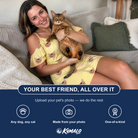 Friends in matching Women's Whisker Buffet Custom Cat Face Off-Shoulder Dress — a group gift photo