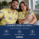 Friends in matching Women's Whisker Buffet Custom Cat Face Hawaiian Shirt — a group gift photo