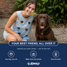 Friends in matching Women's Molar Morsels Custom Dog Face Tank Dress — a group gift photo
