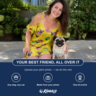 Friends in matching Women's Chow Hounds Custom Dog Face Off-Shoulder Dress — a group gift photo