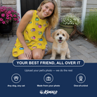 Friends in matching Women's Chow Hounds Custom Dog Face Tank Dress — a group gift photo