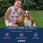 Friends in matching Women's Tag Wag Custom Dog Face V-Neck Dress — a group gift photo