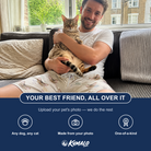 Friends in matching Men's Skein Snoopers Custom Cat Face Beach Shorts — a group gift photo