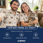 Friends in matching Women's Skein Snoopers Custom Cat Face Hawaiian Shirt — a group gift photo
