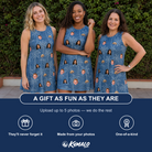 Friends in matching Women's Blossom Bounce Custom Face Tank Dress — a group gift photo