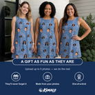 Friends in matching Women's Neck Appeal Custom Face Tank Dress — a group gift photo