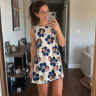 Real-life photo of someone wearing Women's Deco Garden Custom Face Tank Dress — custom faces printed all-over