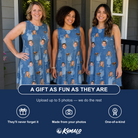 Friends in matching Women's Retro Rhumba Custom Face Tank Dress — a group gift photo