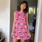 Real-life photo of someone wearing Women's Heatwave Hacienda Custom Face Tank Dress — custom faces printed all-over