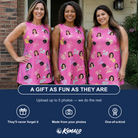 Friends in matching Women's Heatwave Hacienda Custom Face Tank Dress — a group gift photo