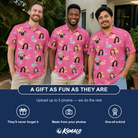 Friends in matching Men's Heatwave Hacienda Custom Face Polo Shirt — a group gift photo