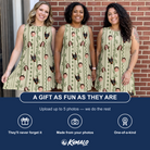Friends in matching Women's Culm Conga Custom Face Tank Dress — a group gift photo