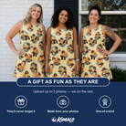 Friends in matching Women's Dusk Daze Custom Face Tank Dress — a group gift photo