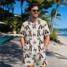 Real-life photo of someone wearing Men's Skipper Scooters Custom Face Shirt & Shorts Set — custom faces printed all-over