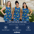 Friends in matching Women's Scale Mail Custom Face Tank Dress — a group gift photo