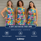 Friends in matching Women's Sushi Safari Custom Face Tank Dress — a group gift photo
