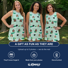 Friends in matching Women's Hole Hilarity Custom Face Tank Dress — a group gift photo