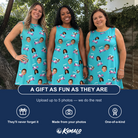 Friends in matching Women's Cartel Classics Custom Face Tank Dress — a group gift photo