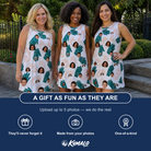 Friends in matching Women's Handicap Hilarity Custom Face Tank Dress — a group gift photo