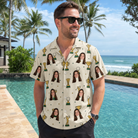 Real-life photo of someone wearing Men's Champion Chalices Custom Face Hawaiian Shirt — custom faces printed all-over