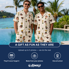 Friends in matching Men's Champion Chalices Custom Face Shirt & Shorts Set — a group gift photo