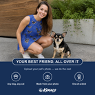 Friends in matching Women's Kibble Cartography Custom Dog Face Tank Dress — a group gift photo