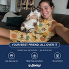 Friends in matching Women's Mewton Balls Custom Cat Face Tank Dress — a group gift photo