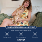 Friends in matching Women's Mewton Balls Custom Cat Face V-Neck Dress — a group gift photo