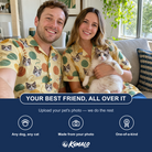 Friends in matching Women's Mewton Balls Custom Cat Face Hawaiian Shirt — a group gift photo