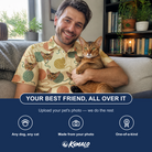 Friends in matching Men's Mewton Balls Custom Cat Face Polo Shirt — a group gift photo