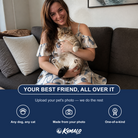 Friends in matching Women's Catnip Kinetics Custom Cat Face Off-Shoulder Dress — a group gift photo