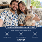 Friends in matching Men's Catnip Kinetics Custom Cat Face Hawaiian Shirt — a group gift photo