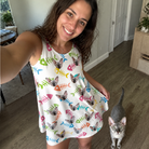Selfie with the pet whose face is printed all over this Women's Meow Marrow Custom Cat Face Tank Dress