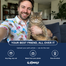 Friends in matching Men's Meow Marrow Custom Cat Face Polo Shirt — a group gift photo