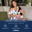 Friends in matching Women's Teaser Tornado Custom Cat Face Off-Shoulder Dress — a group gift photo