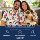 Friends in matching Men's Teaser Tornado Custom Cat Face Hawaiian Shirt — a group gift photo