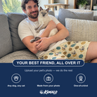 Friends in matching Men's Bobbin Bengals Custom Cat Face Beach Shorts — a group gift photo